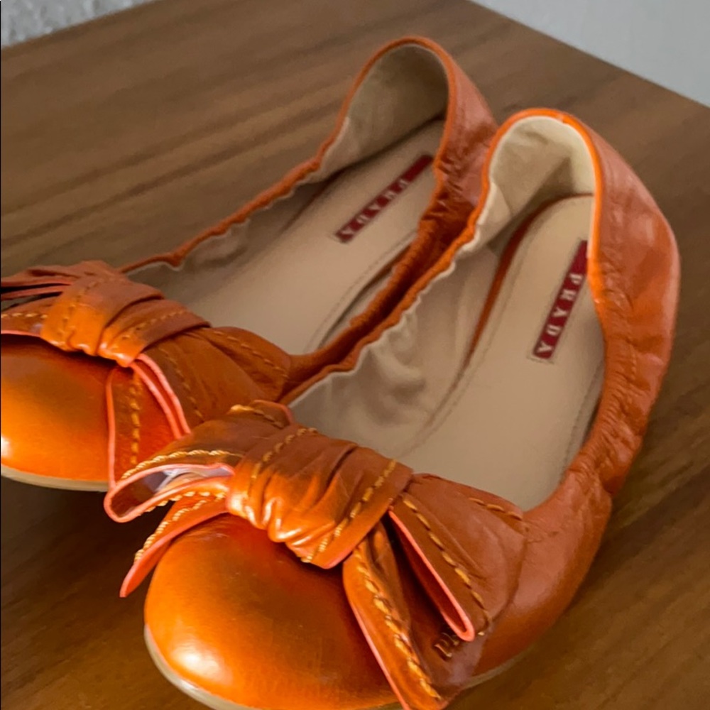 Orange Prada Flats!